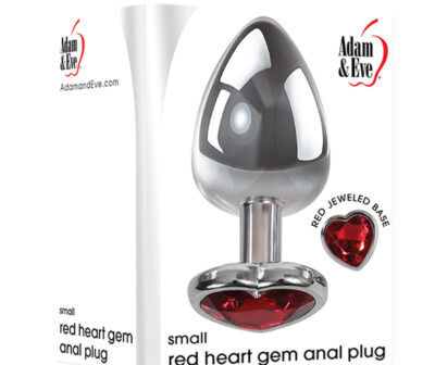 Adam & Eve Red Heart Gen Anal Plug - Small